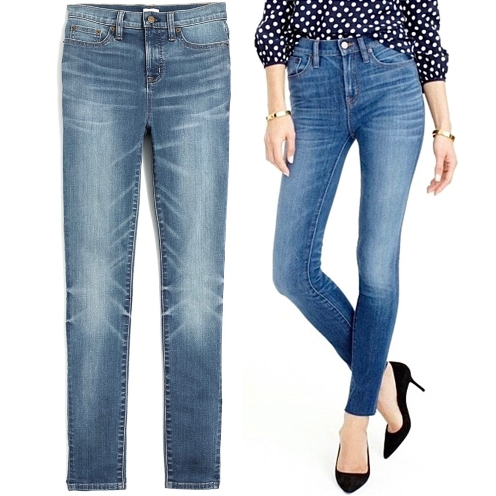 NWT J. CREW High Rise Waist Skinny Leg Jean Stretch Denim Windsurfer Blue 25